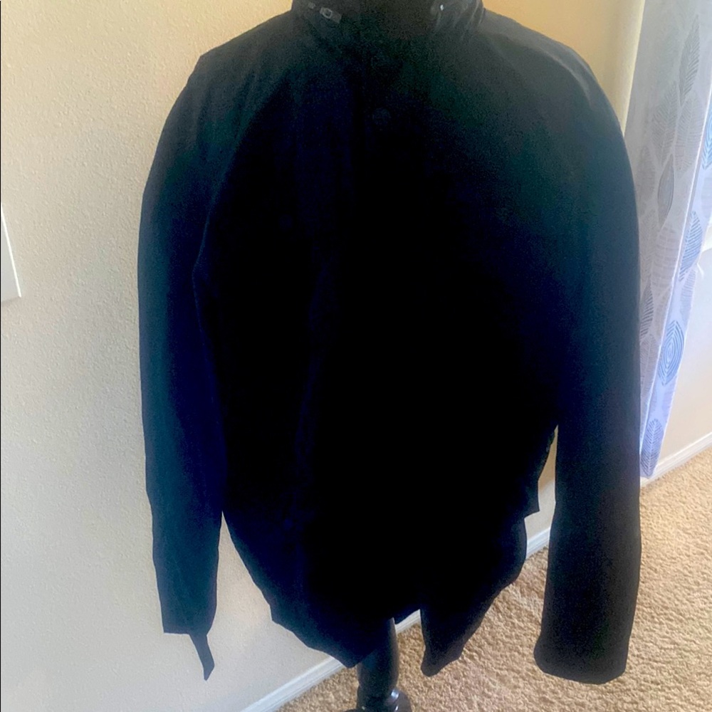 Tommy Hilfiger Black Zip Button Up Windbreaker Jacket